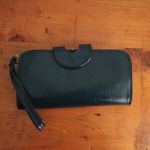 1970’s Blue Leather Wristlet Wallet and Photo Album